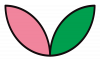 Imagen de dos hojas de cada color, decorativo